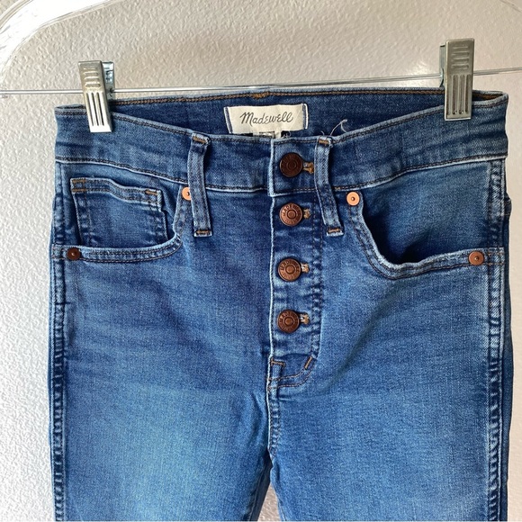 Madewell 10” High Rise Skinny Jeans Mackey Wash Womens 25 - Picture 3 of 8